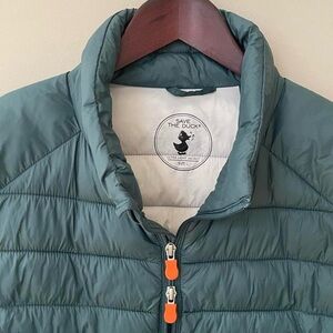SAVE THE DUCK Teal Quilted Jacket